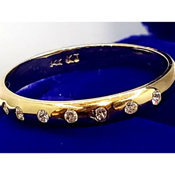 14K REAL GOLD Ladies Band Ring 6.5 - Picture 3 of 10